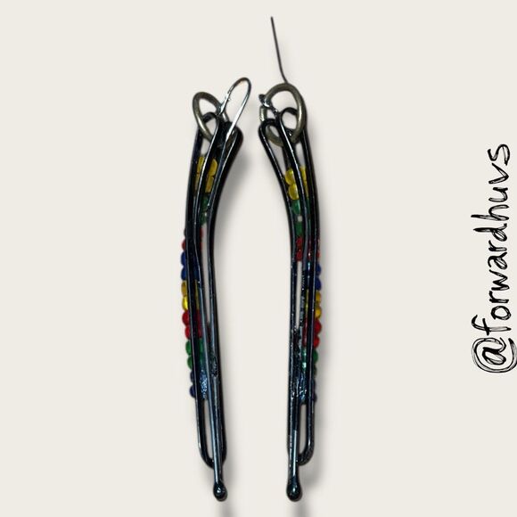 Bundle Sale 3 for $15 | Hand Crafted Barrette-Inspired Design Earrings - Picture 4 of 7